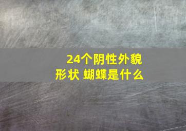 24个阴性外貌形状 蝴蝶是什么